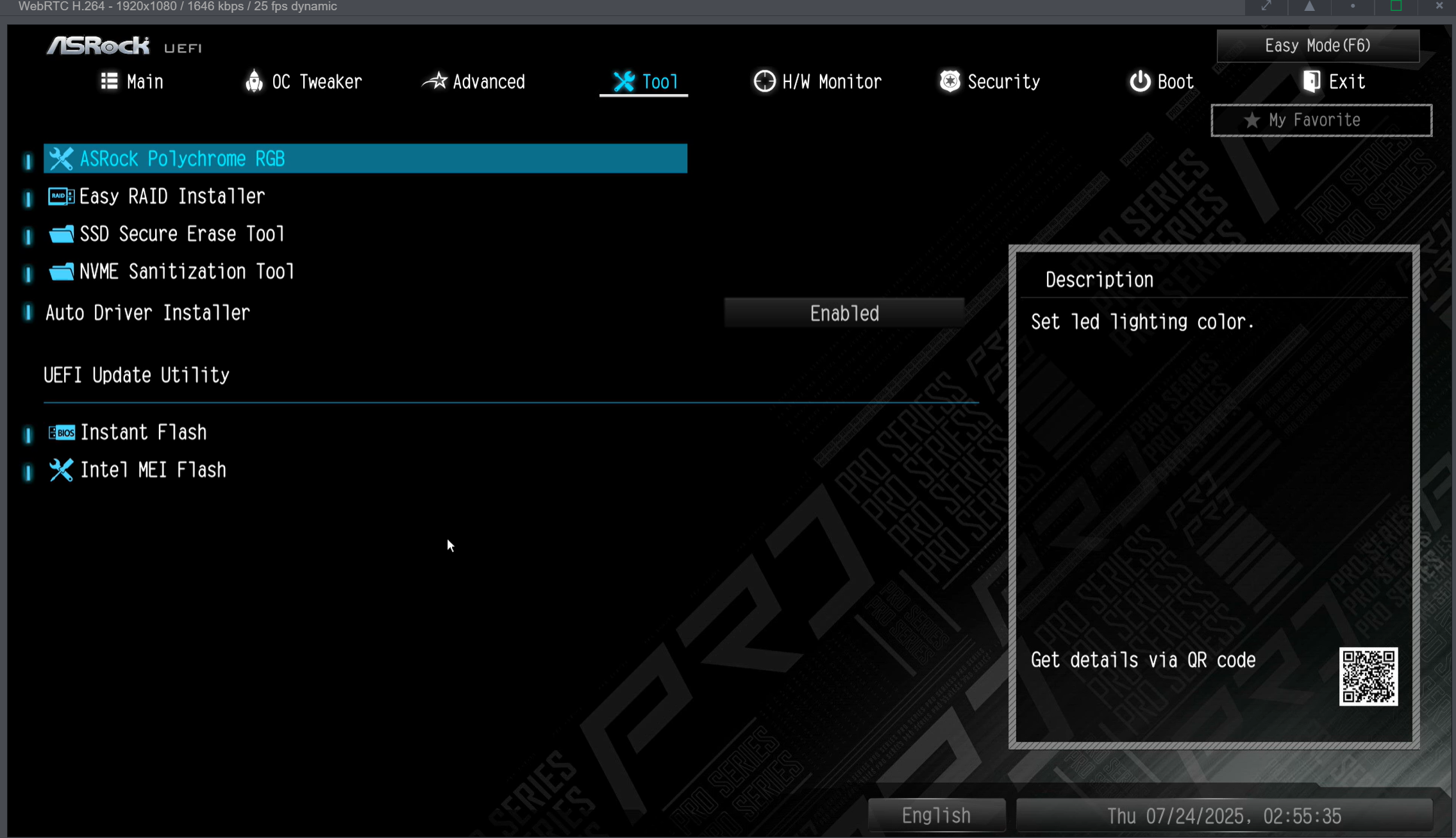 correct BIOS/UEFI resolution